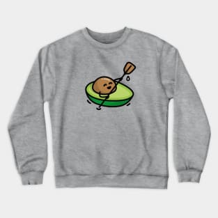 Funny canoe, canoeing, avocado, pun, kayak, rowing Crewneck Sweatshirt